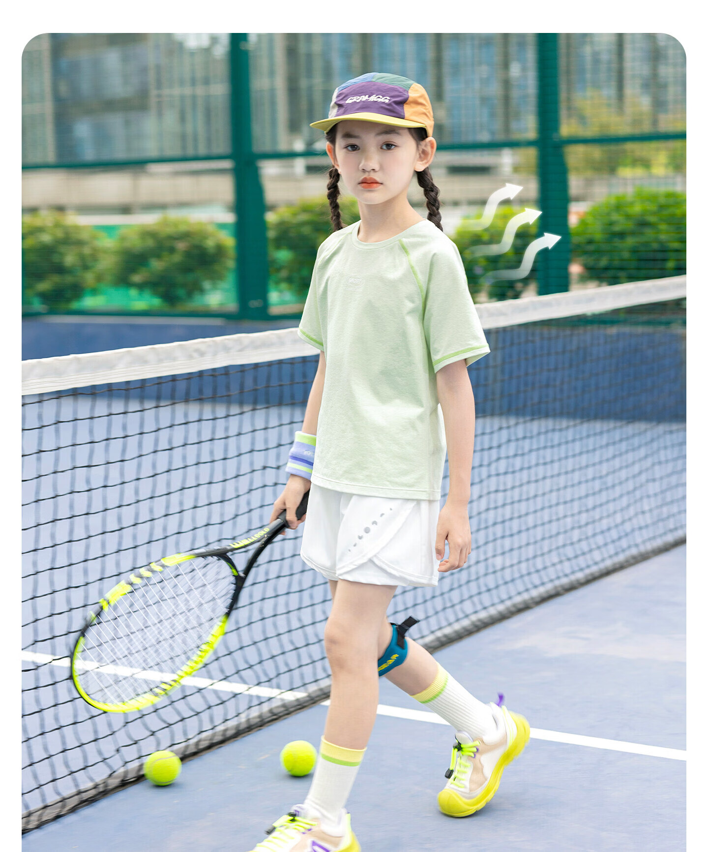 Moonkids Girls Quick-Dry Summer Short Sleeve Set 2026 New Children's Outdoor Running Training Breathable Big Kids Sportswear 4